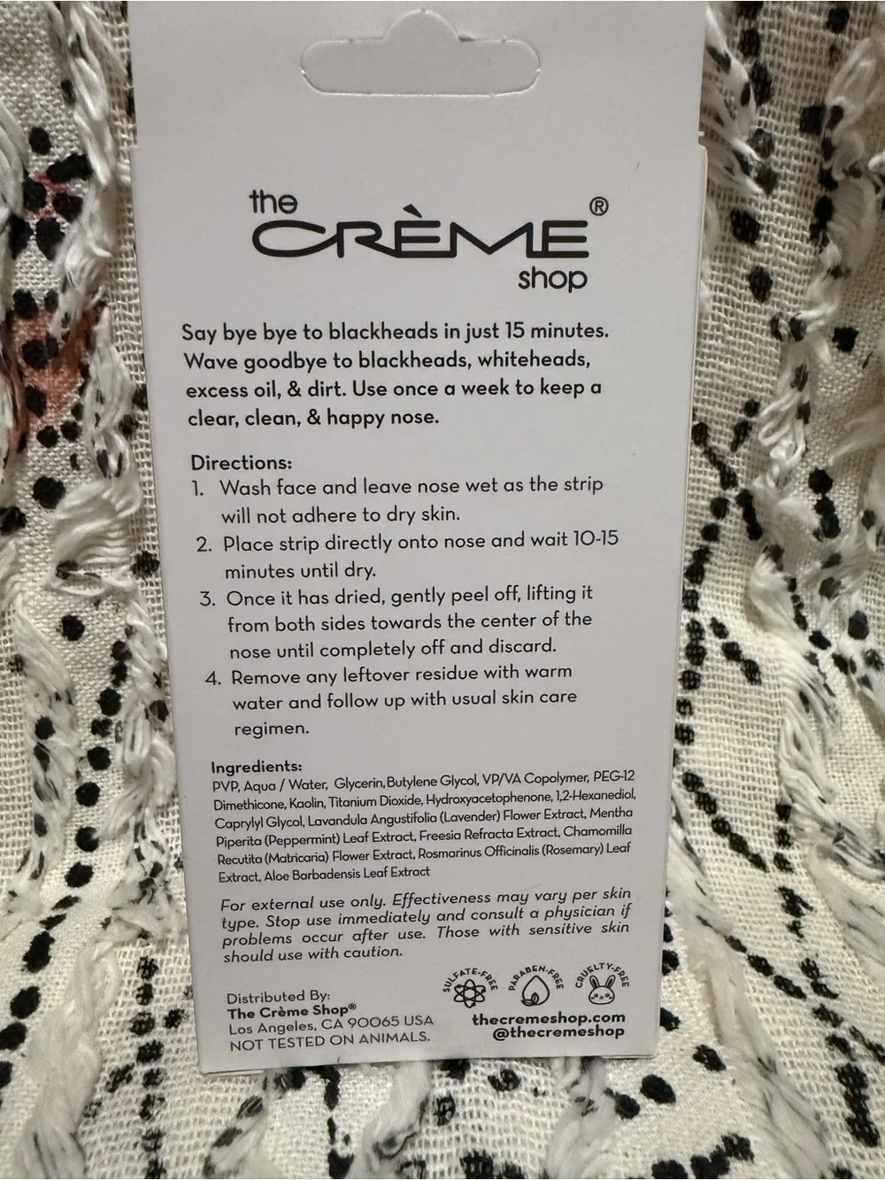 The Crème Shop Bye Bye Blackheads Deep Cleansing Pore Strips - Pink (Two-Pack)